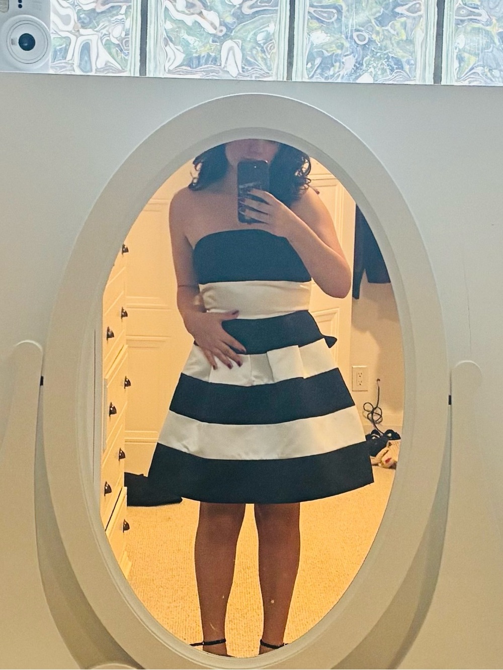 English Factory Striped Mini Dress Size Medium Like New